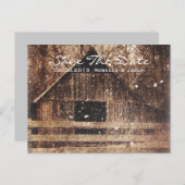 rustikale Western Wintermärsche Ankündigungspostkarte (Vorne/Hinten)