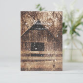 rustikale Western Wintermärsche Einladung (Stehend Vorderseite)