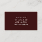 rustikale Western Wintermärsche Visitenkarte (Rückseite)