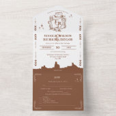 Rustikale Western Wüste Cowboy Boots Skull All In One Einladung (Innen Boden)