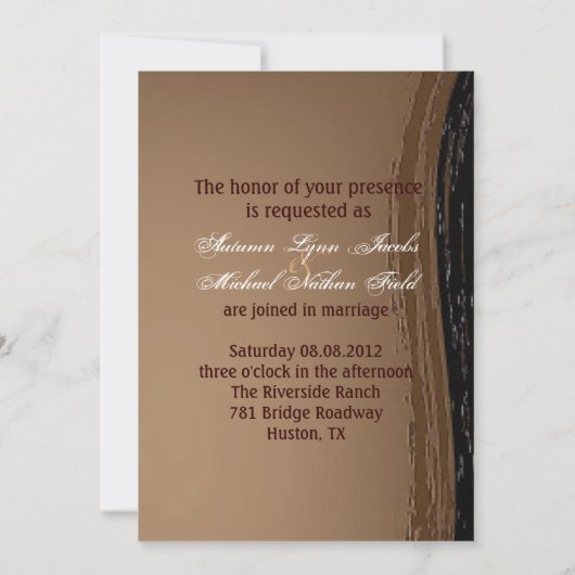 rustikale Westernland-Cowboyhochzeit Einladung (Rückseite)