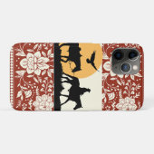 Rustikale westliche Cowboy-Pferd-Blumen-Volkskunst Case-Mate iPhone Hülle (Rückseite (Horizontal))