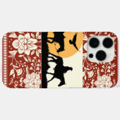Rustikale westliche Cowboy-Pferd-Blumen-Volkskunst Case-Mate iPhone Hülle (Rückseite (Horizontal))
