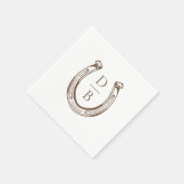 Rustikale westliche Hufeisen-Hochzeit mit individu Serviette (Ecke)