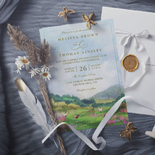 Rustikale westliche Scheune Landhochzeit Elegante Einladung