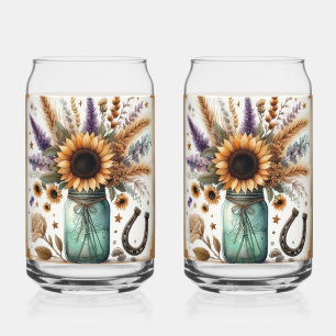Rustikale westliche Sonnenblumen-Mason-Jar-Dose au Dosenglas