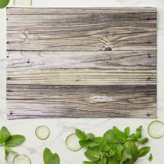 Rustikale, wetterfeste Holzkarten aus dem alten Do Küchentuch (Gefaltet)