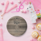 Rustikale Wetterwettermühle Pappteller (Party)