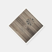 Rustikale Wetterwettermühle Serviette (Ecke)