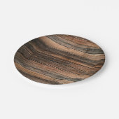 Rustikale Wetterwetterwetterwetterfestung Pappteller (Schrägansicht)