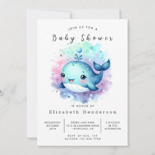 Rustikale Whale Baby-Dusche Einladung