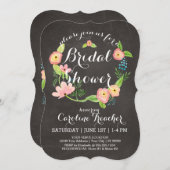 Rustikale Whimsical Granny Chic Hipster Chalkboard Einladung (Vorne/Hinten)