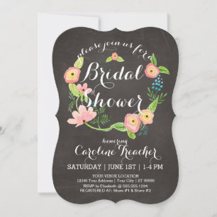 Rustikale Whimsical Granny Chic Hipster Chalkboard Einladung