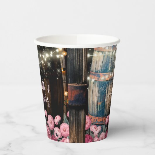 Rustikale Whisky-Eichel-Hochzeit im Freien Pappbecher (Links)