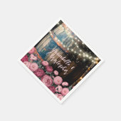 Rustikale Whisky-Eichel-Hochzeit im Freien Serviette (Ecke)