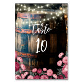 Rustikale Whisky-Eichel-Hochzeit im Freien Tischnummer (Rückseite)