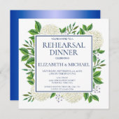 Rustikale White Blue Hydrangeas Probe Einladung (Vorne/Hinten)