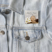 Rustikale White Daisies Woodland Wedding Button (Beispiel)