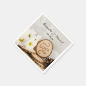 Rustikale White Daisies Woodland Wedding Serviette (Ecke)