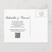 Rustikale White Daisy Woodland Wedding rettet das  Ankündigungspostkarte (Rückseite)