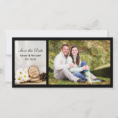 Rustikale White Daisy Woodland Wedding rettet das Save The Date (Vorderseite)