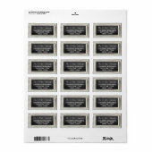 Rustikale White Frame & Chalkboard Hochzeitskollek Adressaufkleber (Vorne)