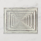 Rustikale White Frame & Chalkboard Hochzeitskollek Begleitkarte (Rückseite)