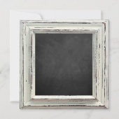 Rustikale White Frame & Chalkboard Hochzeitskollek Einladung (Rückseite)