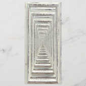 Rustikale White Frame & Chalkboard Hochzeitskollek Menükarte (Rückseite)