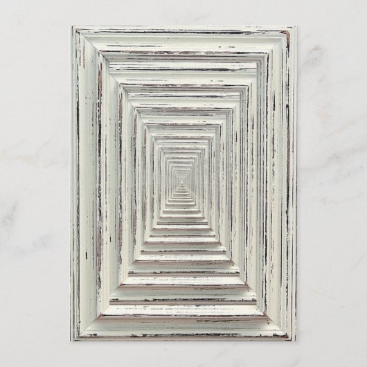 Rustikale White Frame & Chalkboard Hochzeitskollek Menükarte (Rückseite)