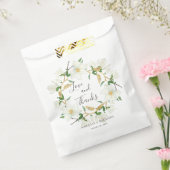 Rustikale White Magnolia Wreath Custom Wedding Geschenktütchen (Versiegelt)