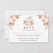 Rustikale White Pumpkin Fall Blume Hochzeit RSVP Karte (Vorderseite)