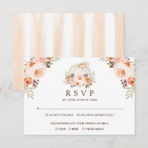 Rustikale White Pumpkin Fall Blume Hochzeit RSVP