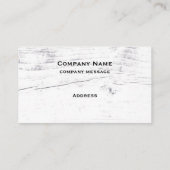 Rustikale White Wood Business Card Visitenkarte (Rückseite)