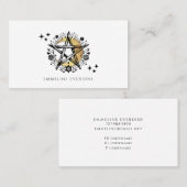 Rustikale Wiccan Pagan Pentagramm Moon Calling Car Telefonnummerkarte (Vorne/Hinten)