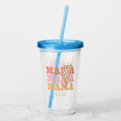 Rustikale Wiederholung "Mama" Acryltrinkbecher (Rückseite)