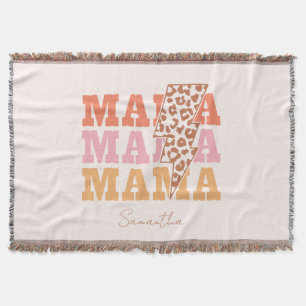 Rustikale Wiederholung "Mama" Decke
