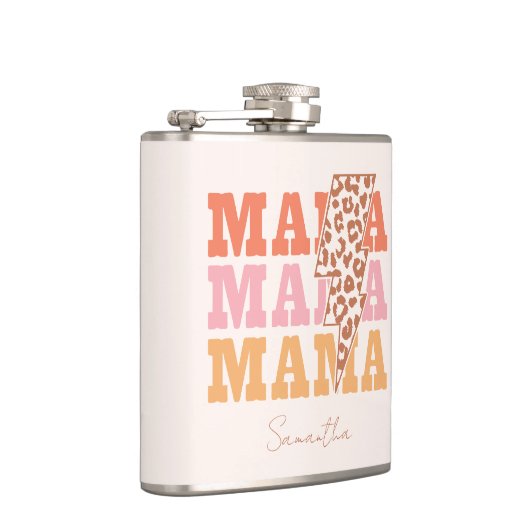 Rustikale Wiederholung "Mama" Flachmann (Rechts)