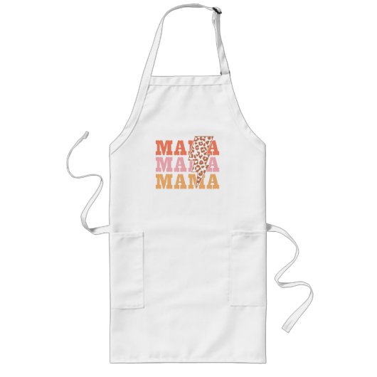 Rustikale Wiederholung "Mama" Lange Schürze (Vorne)