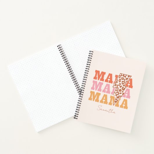 Rustikale Wiederholung "Mama" Notizblock (Innenseite)