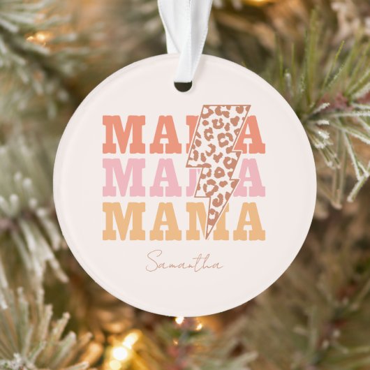 Rustikale Wiederholung "Mama" Ornament (Baum)