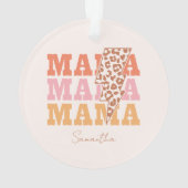 Rustikale Wiederholung "Mama" Ornament (Rückseite)