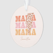 Rustikale Wiederholung "Mama" Ornament (Vorderseite)