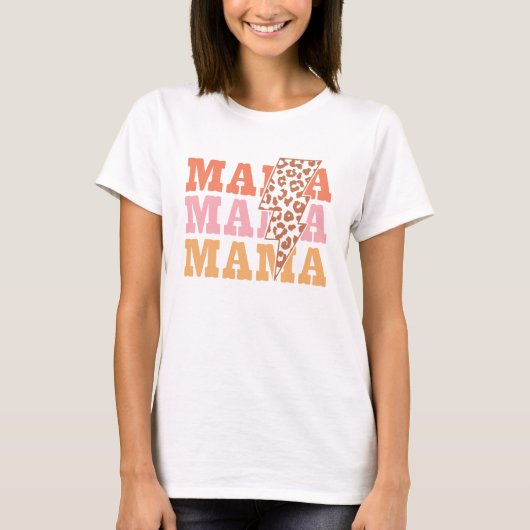 Rustikale Wiederholung "Mama" T-Shirt (Vorderseite)
