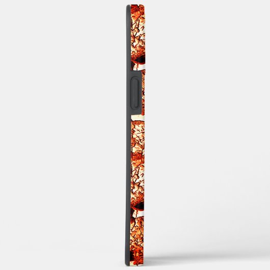 Rustikale Wiederholung rötlicher Korallenrosetten Case-Mate iPhone Hülle (Rückseite / Rechts)