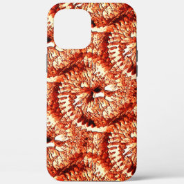 Rustikale Wiederholung rötlicher Korallenrosetten Case-Mate iPhone Hülle