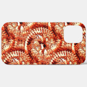 Rustikale Wiederholung rötlicher Korallenrosetten Case-Mate iPhone Hülle (Rückseite (Horizontal))