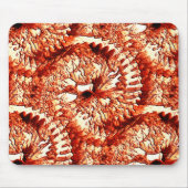 Rustikale Wiederholung rötlicher Korallenrosetten Mousepad (Vorne)