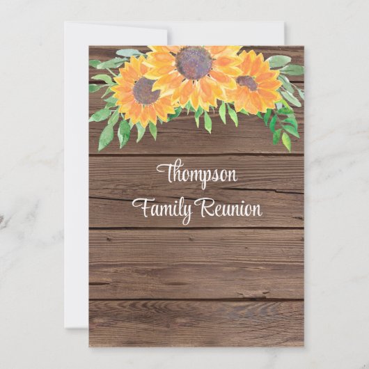 Rustikale Wiedersehen Einladung (Rückseite)