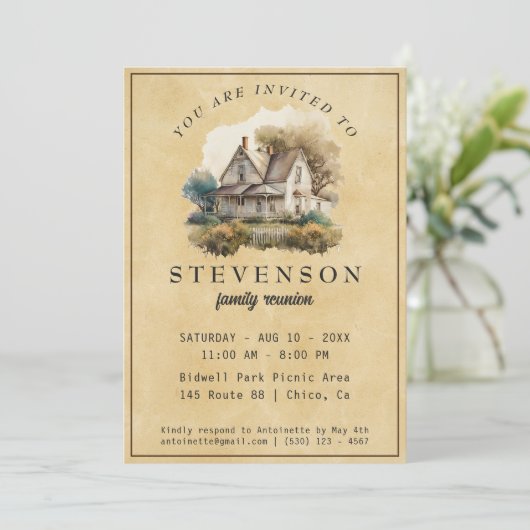 Rustikale Wiedersehen Einladung (Stehend Vorderseite)